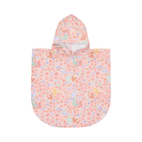 Poncho playa niña rosa sirenitas Little Dutch