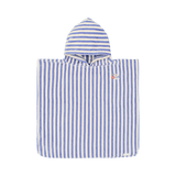 Poncho playa niña raya azul Little Dutch