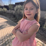 Conjunto niña vichy rojo