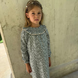 Vestido verde pastel flores