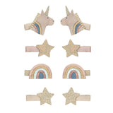 Pack clips de pelo unicornios