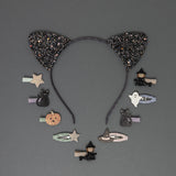 Diadema orejitas de gatito con purpurina