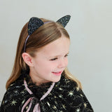 Diadema orejitas de gatito con purpurina