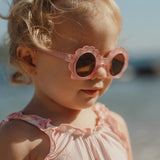 Bañador niña volante rosa conchitas Little Dutch