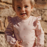 Bañador niña manga larga rosa conchitas Little Dutch