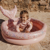 Bañador niña manga larga rosa conchitas Little Dutch