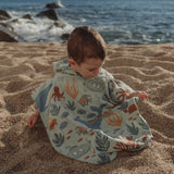 Poncho playa niño verde océano Little Dutch