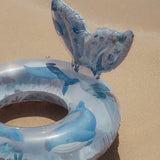 Flotador infantil grande azul cola ballena Little Dutch