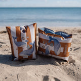 Manguitos niño raya marrón ballenas Little Dutch