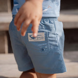 Bañador niño tipo short azul ballenas Little Dutch