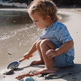 Bañador niño tipo short azul ballenas Little Dutch
