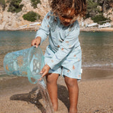 Bañador niño tipo short azul océano Little Dutch